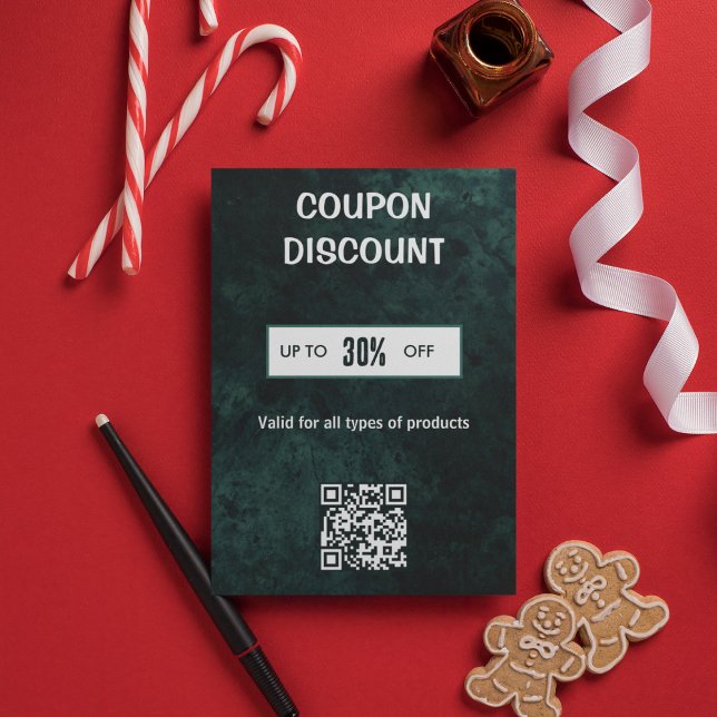 Minimalistische QR-Code-Diskontkarte Visitenkarte (Von Creator hochgeladen)