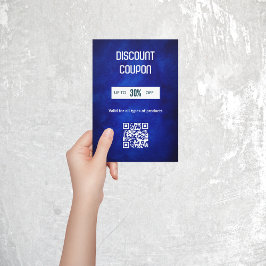 Minimalistische QR-Code-Diskontkarte Visitenkarte