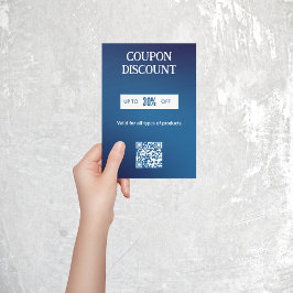 Minimalistische QR-Code-Diskontkarte Visitenkarte