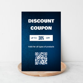 Minimalistische QR-Code-Diskontkarte Visitenkarte