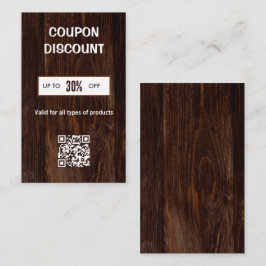Minimalistische QR-Code-Diskontkarte Visitenkarte
