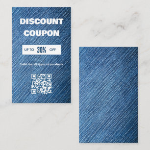 Minimalistische QR-Code-Rabattkarte Visitenkarte