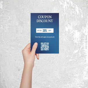 Minimalistische QR-Code-Rabattkarte Visitenkarte