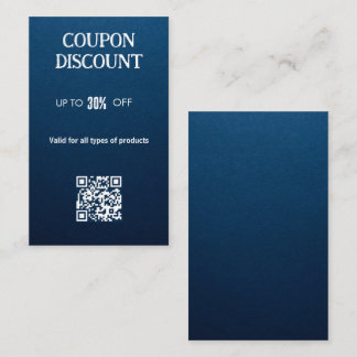 Minimalistische QR-Code-Rabattkarte Visitenkarte