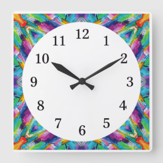 Minimalistische quadratische Wall-Uhr nur mit Zahl Quadratische Wanduhr