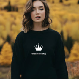 Minimalistische Queen im Black Style sind im Mai G Sweatshirt