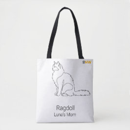 Minimalistische Ragdoll-Katze mit individuellem Na
