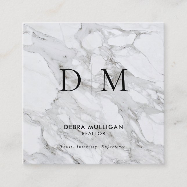 Minimalistische Realtor Square Business Card Quadratische Visitenkarte (Vorderseite)