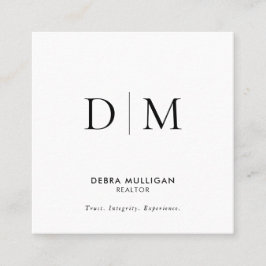 Minimalistische Realtor Square Business Card Quadratische Visitenkarte