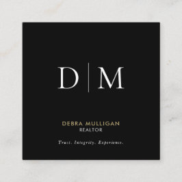 Minimalistische Realtor Square Business Card Quadratische Visitenkarte