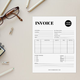 Minimalistische Rechnung Notizblock