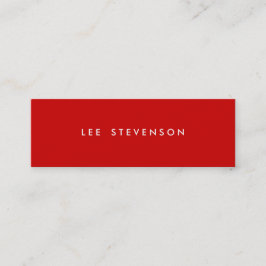 Minimalistische Red Mini Business Card Visitenkarte