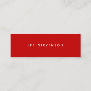 Minimalistische Red Mini Business Card Visitenkarte
