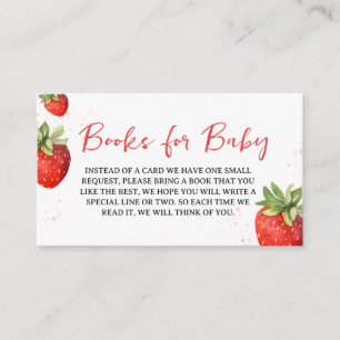 Minimalistische Red Strawberry Books for Baby Begleitkarte