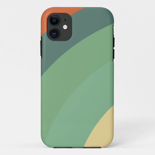 Minimalistische Regenbogenstreifen handgefertigt Case-Mate iPhone Hülle (Rückseite)