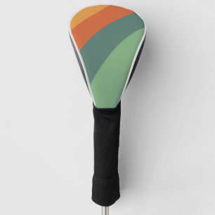 Minimalistische Regenbogenstreifen handgefertigt Golf Headcover