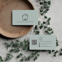 Minimalistische Reinigungsdienst QR-Code Branding