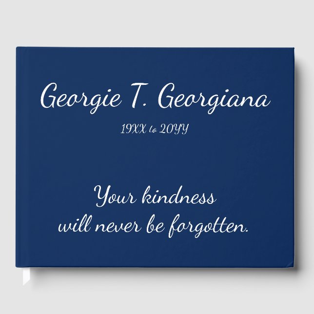 Minimalistische, respektable Erinnerungen Gästebuc Gästebuch (Vorderseite)