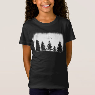 Minimalistische Retro Natur Wildbäume T-Shirt