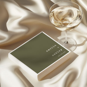 Minimalistische Retro-Schreibmaschine Olive Benutz Serviette