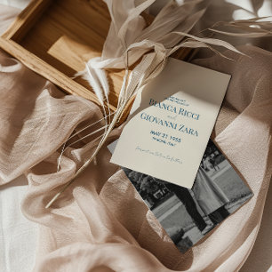 Minimalistische Retro-Typografie Hochzeit Sichern  Einladung