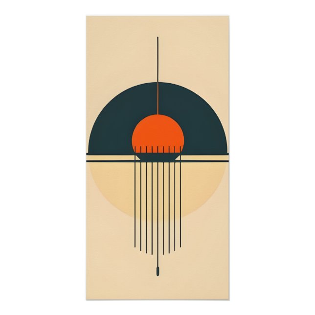 Minimalistische Retro-Wand Poster (Vorderseite)