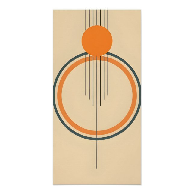 Minimalistische Retro-Wand Poster (Vorderseite)