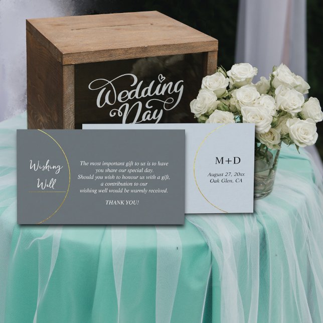 Minimalistische Ringe Hochzeit wünschend gut Begleitkarte (Von Creator hochgeladen)