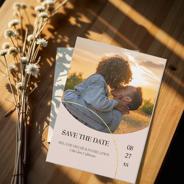 Minimalistische Ringe "Save the Date" Einladung (Von Creator hochgeladen)