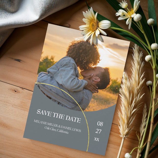 Minimalistische Ringe "Save the Date" Einladung (Von Creator hochgeladen)
