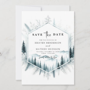 Minimalistische romanische Hochzeit Save The Date