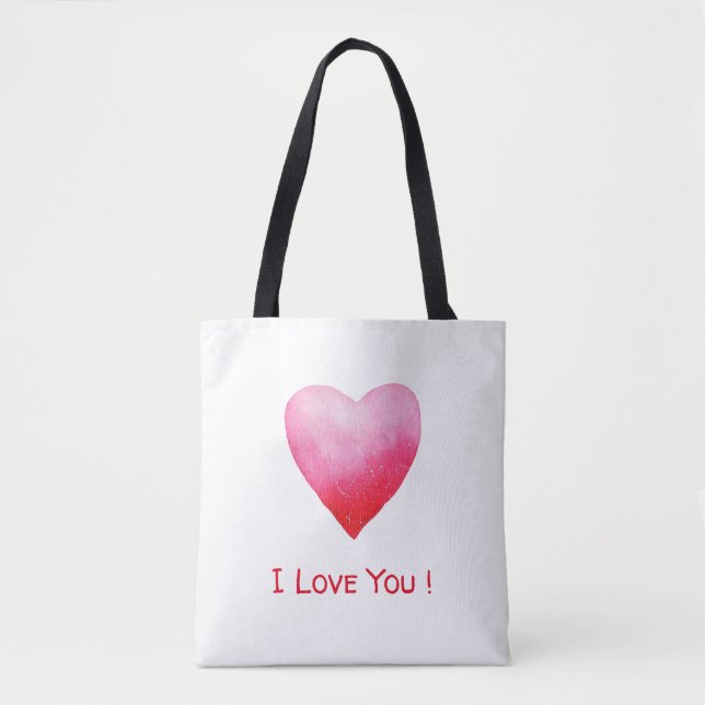 Minimalistische Romantik I Liebe Tours Tasche (Vorderseite)