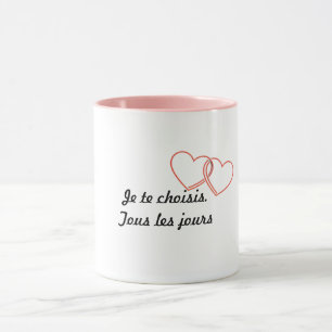 Minimalistische Romantiktasse – Ich wähle dich. Al Tasse