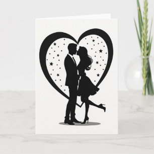 Minimalistische Romantische Küsschen-Karte Karte