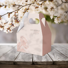 Minimalistische Rosa-Bläserei Geschenkschachtel