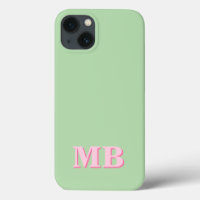 Minimalistische rosa Grüne Anfangsmonogramm