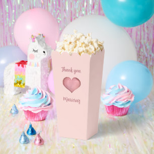 Minimalistische rosa Herz-Quinceañera-Geschenkbox Geschenkschachtel