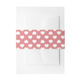 Minimalistische rosa Herzen Einladungsbanderole