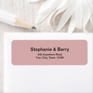 Minimalistische rosa Hochzeit Absenderadresse