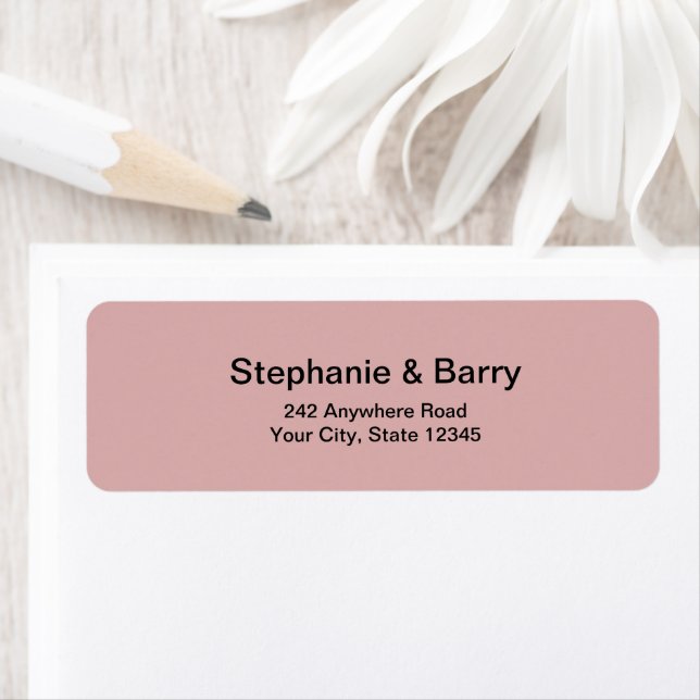 Minimalistische rosa Hochzeit Absenderadresse (Insitu)
