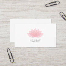 Minimalistische Rosa-Lotus-Visitenkarte
