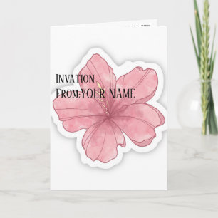 Minimalistische rosa minimalistische Hochzeitseinl Karte