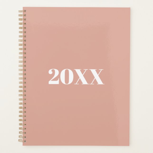 Minimalistische rosa, moderne Typografie Planer (Vorderseite)