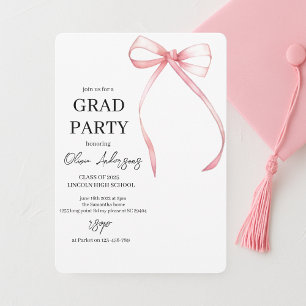 Minimalistische rosa Multifunktionsleisten-Graduie Einladung