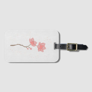 Minimalistische rosa Sakura-Kirschblüten-Blumenkun Gepäckanhänger