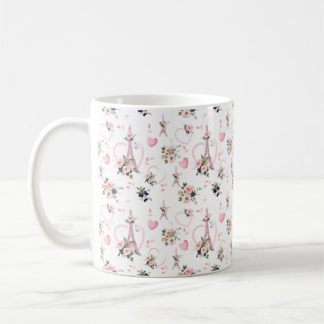 Minimalistische Rosa Tasse (Links)