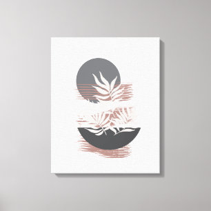 Minimalistische Rosa und Grau Leinwand Kunst, Dich