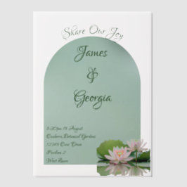 Minimalistische Rosa- und Grünlotus-Hochzeit