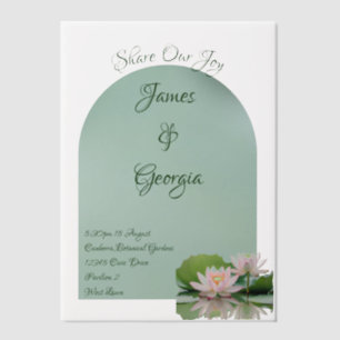 Minimalistische Rosa- und Grünlotus-Hochzeit