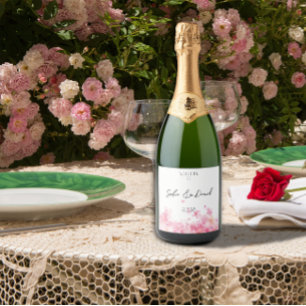 Minimalistische rosa Wildblumen-Hochzeit weiß